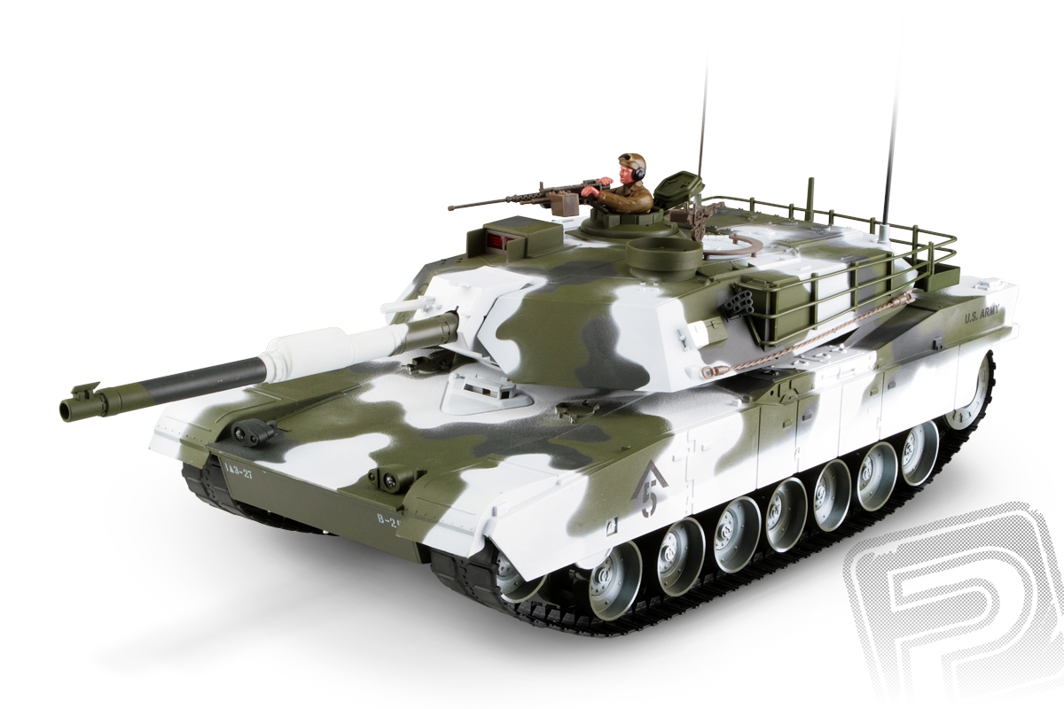 M1A1 Abrams 1:16 RC tank 2.4GHz - zimní verze
