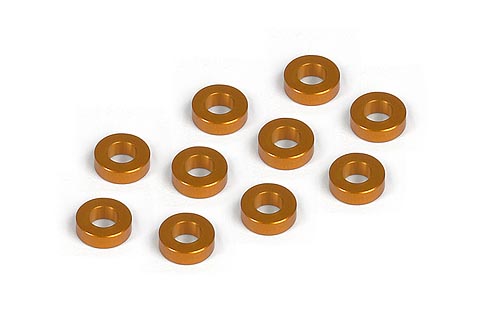 ALU PODLOŽKY 3x6x2mm - ORANŽOVÉ
