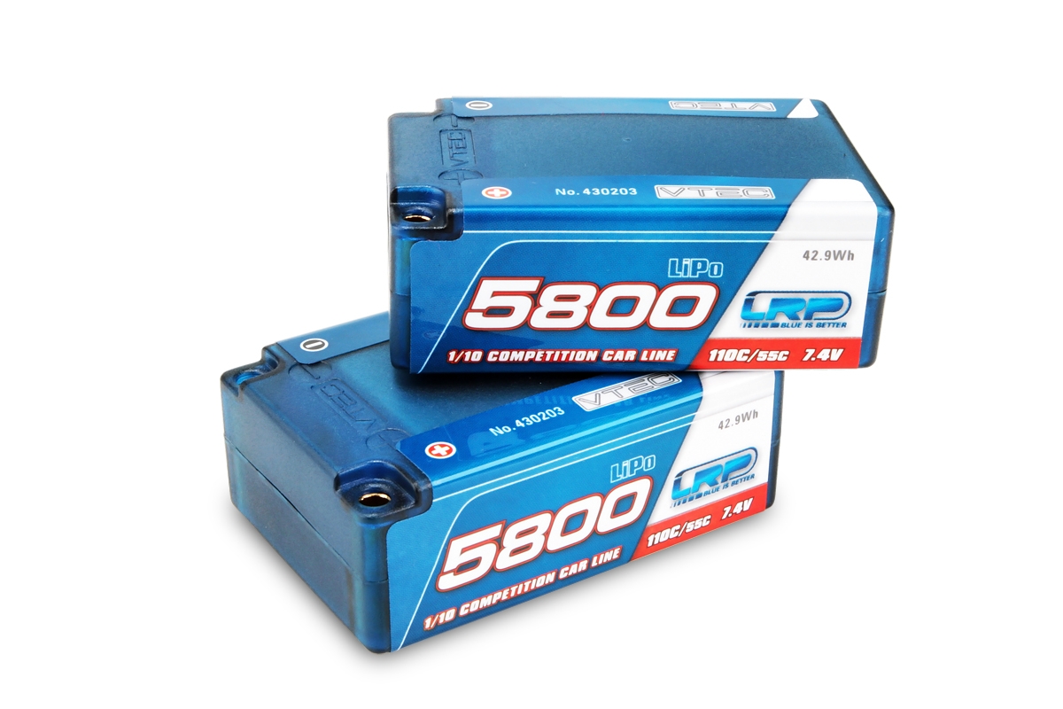 LRP LiPo 1/10 Competition Car Line Saddle Pack Hardcase 5800 - 110C/55C - 7.4V