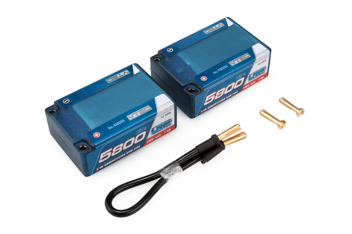 LRP LiPo 1/10 Competition Car Line Saddle Pack Hardcase 5800 - 110C/55C - 7.4V