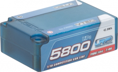 LRP LiPo 1/10 Competition Car Line Saddle Pack Hardcase 5800 - 110C/55C - 7.4V