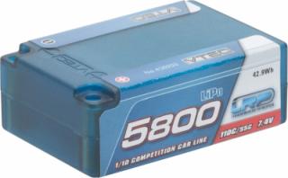 LRP LiPo 1/10 Competition Car Line Saddle Pack Hardcase 5800 - 110C/55C - 7.4V