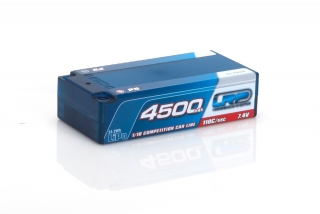 LRP 4500 - Shorty P5 - 110C/55C - 7.4V LiPo - 1/10 Competition Car Line Hardcase