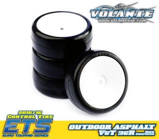 Volante V5 1/10 TC 36R Outdoor Asphalt Rubber Tire Pre-lepené 4ks