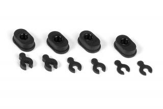 XRAY COMPOSITE ECCENTRIC BUSHINGS + CASTER CLIPS (2)