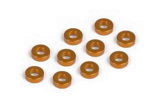ALU PODLOŽKY 3x6x2mm - ORANŽOVÉ